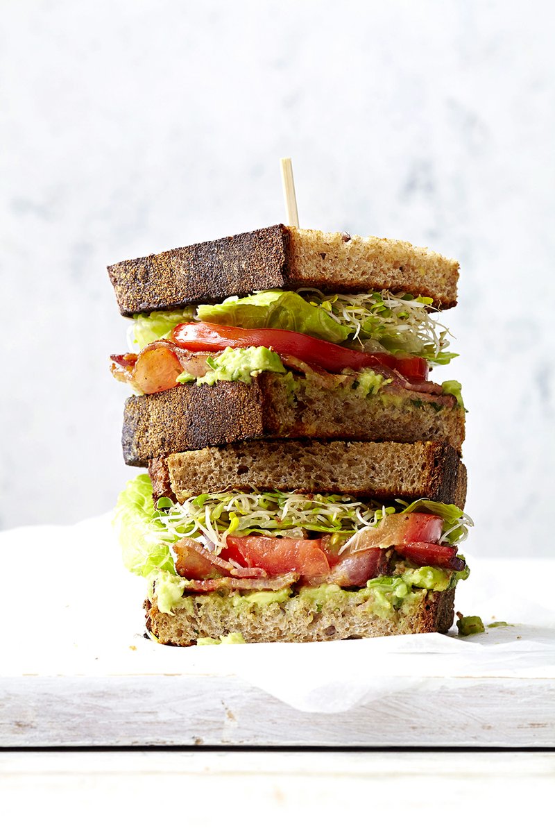 Forget traditional mayo; add a creamy avocado spread to your BLT.