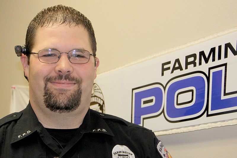 LYNN KUTTER ENTERPRISE-LEADER Officer Dustin Long joined Farmington Police Department in June.