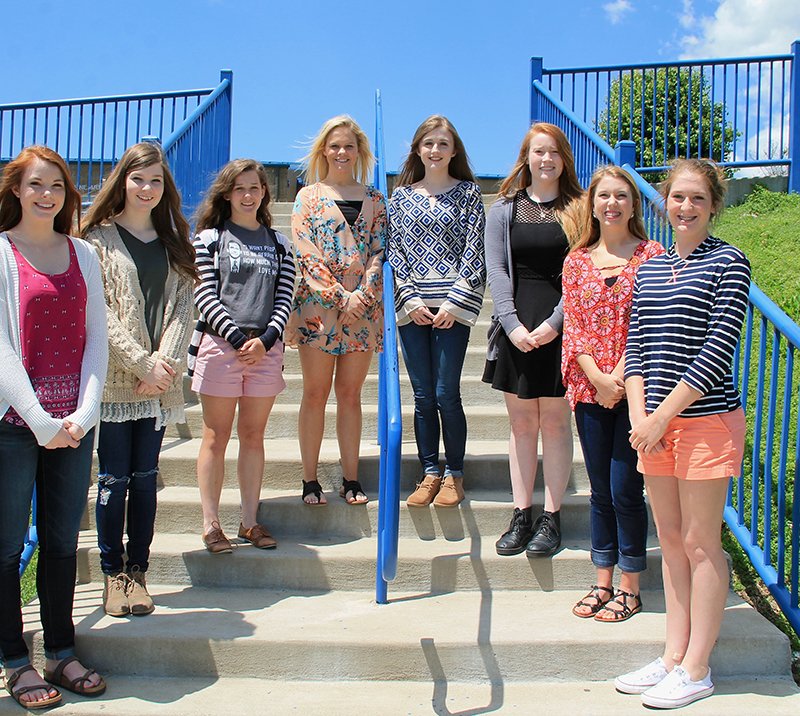 Submitted photo Lakeside High School was represented by eight upcoming seniors at the American Legion Auxiliary Girls State Program earlier this summer at Harding University in Searcy. Lakeside representatives, from left, were Mattie Nester, Lauren Lovelady, Mariah Perrigo, Lauren Alford, Summer Coker, Katie Garner, Faith Twyford and Madeline Perrigo.