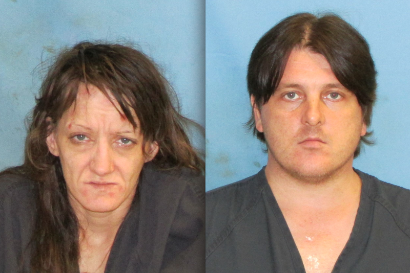 Linda and Ricky Odom are pictured in these booking photos taken by the Pulaski County sheriff's office.