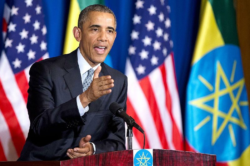 President Barack Obama, while visiting Ethiopia, called for an end to civil war in South Sudan and pushed for talks between the rivaling sides.