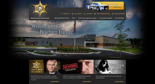 Submitted photo NEW SITE: A screen capture of the new Garland County Sheriff's Department website, which launched over the weekend.
