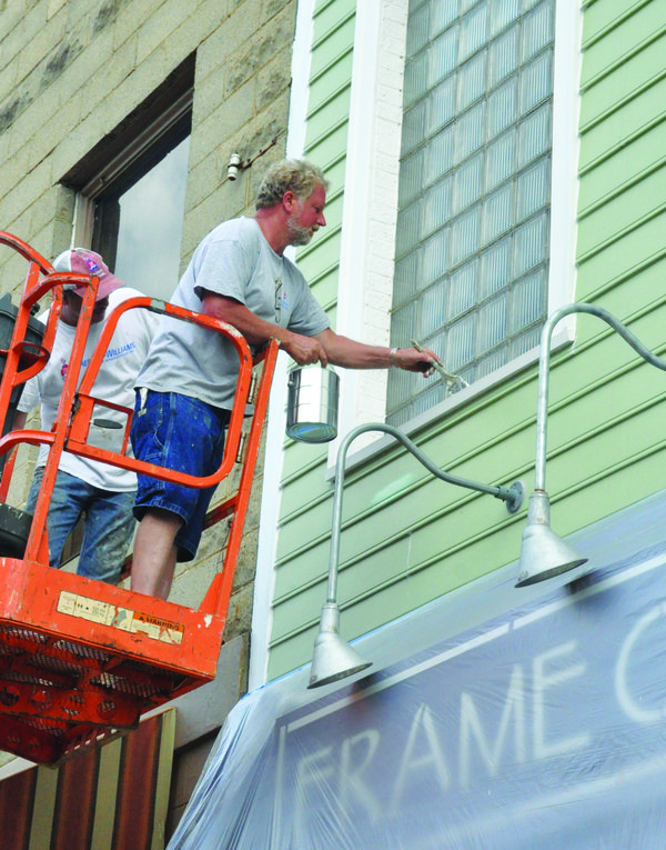 Painting the shop