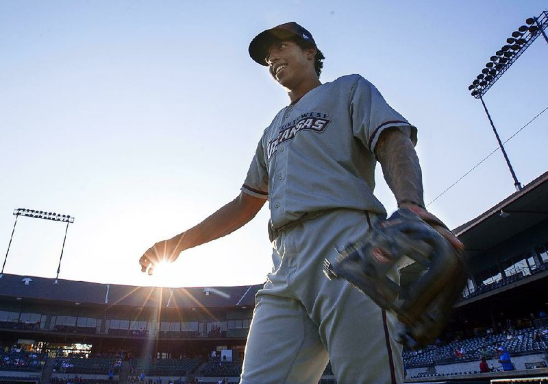 Northwest Arkansas infielder Raul Mondesi, the son of the former National League Rookie of the Year by the same name, is the Kansas City Royals No. 1 prospect and his continued presence in the lineup is an indication of how highly he is thought of.