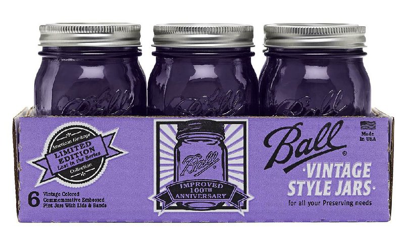 Ball purple vintage style Mason jars.
