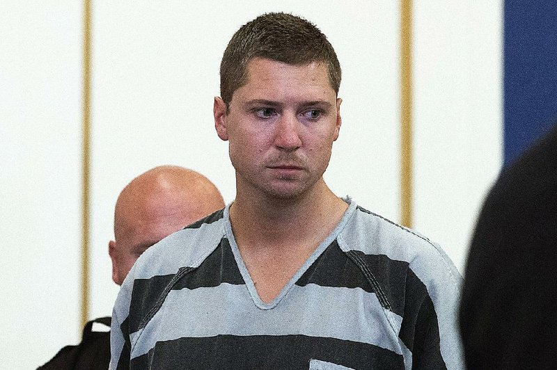 Former University of Cincinnati police officer Ray Tensing appears in court Thursday where his bail was set at $1 million. 