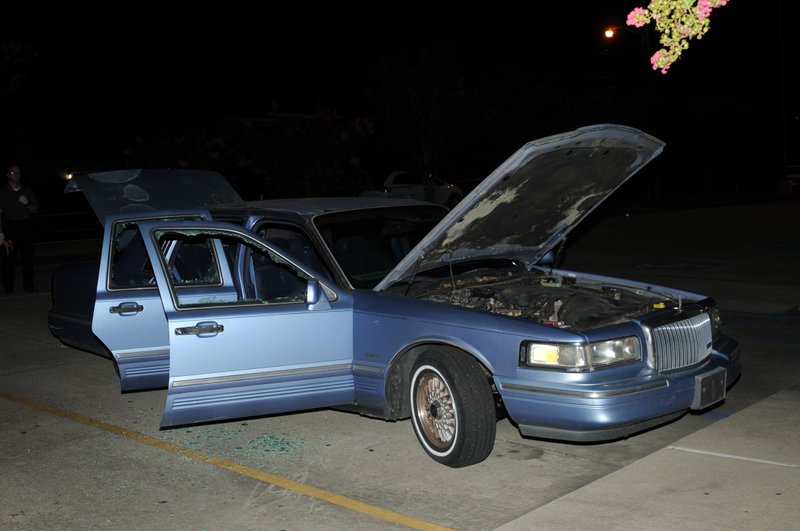 This undated photo provided by the Lafayette Police Department shows the car John Russel Houser was driving before he opened fire in a movie theater July 23, 2015, in Lafayette, La. Lafayette police said in an email Tuesday, July 28, that they are releasing the photographs in hopes that people may have seen the blue 1995 Lincoln Continental and may remember encountering Houser.