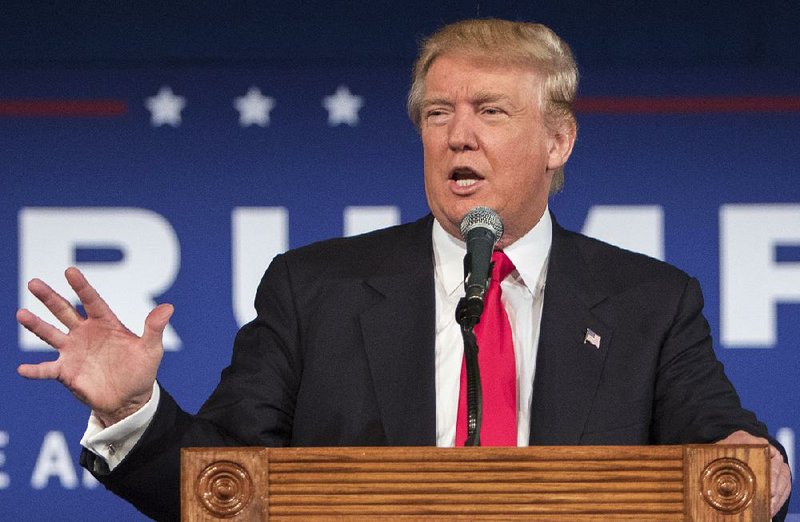 In this July 21, 2015 file photo, Republican presidential candidate Donald Trump speaks in Bluffton, S.C. Trump's recent poll results earned him a place in the first prime time Republican presidential debate.