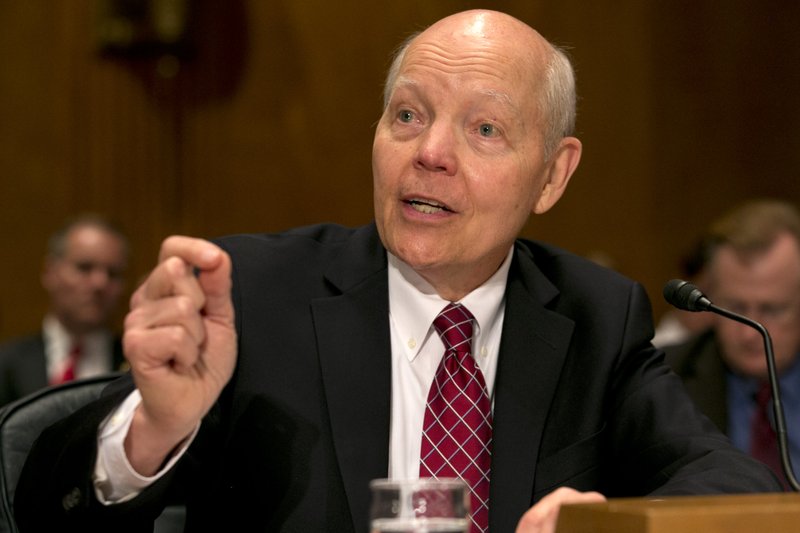 In this June 2, 2015, file photo, Internal Revenue Service (IRS) Commissioner John Koskinen testifies on Capitol Hill in Washington. 