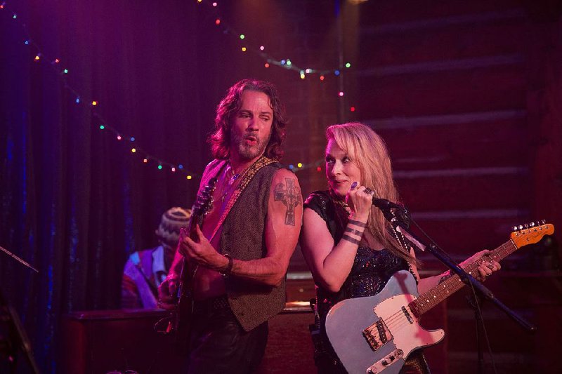 Greg (Rick Springfield) and Ricki (Meryl Streep) keep faith with their rock ’n’ roll lifestyles in Ricki and the Flash, from director Jonathan Demme and screenwriter Diablo Cody.
