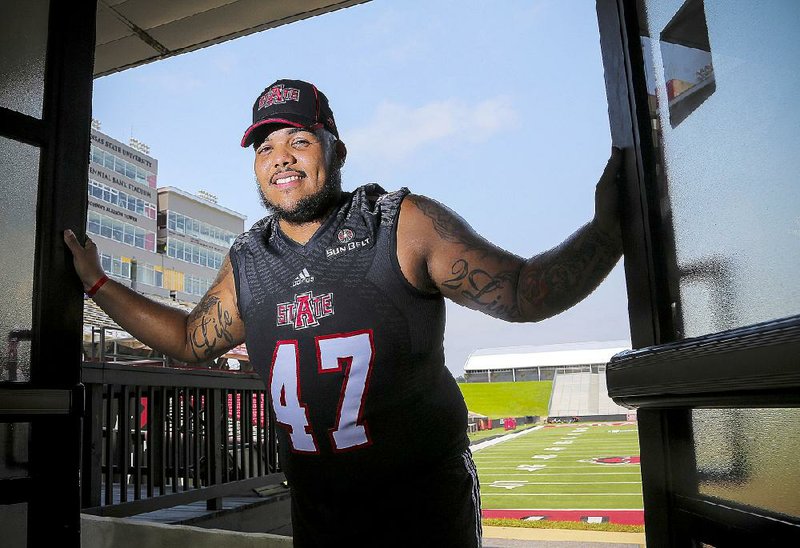 Arkansas State defensive tackle Robert Mondie has settled in nicely with the Red Wolves after being displaced when Alabama-Birmingham folded its football program after the 2014 season.