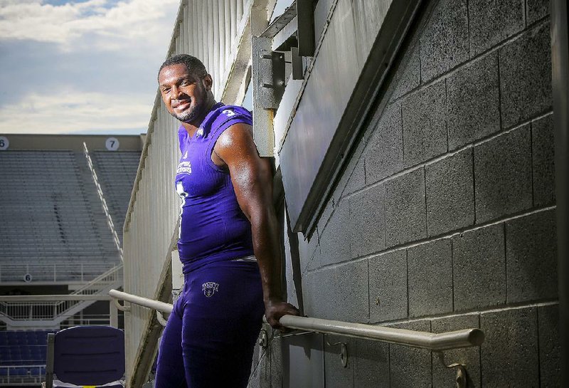 Central Arkansas defensive end Jonathan Woodard is poised for a big year after racking up several honors in 2014, including being named the Southland Conference Defensive Player of the Year.