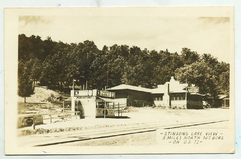 This postcard appeared last week to illustrate Steven Hanley's Arkansas postcard past feature. The 1949 postcard hailed from Stinson's Lake, five miles north of Mountainburg on U.S. 71. The message reads, “Hi, Thanks for letting us get away. We’re having a grand time and don’t want to leave — but we shall — and will see u Wed. Love, Virginia.”