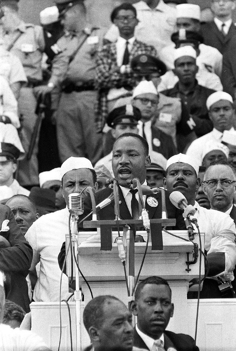 The Rev. Martin Luther King Jr. delivers his “I Have a Dream” speech before thousands of civil-rights supporters gathered in Washington, D.C., in this Aug. 28, 1963, photo. 