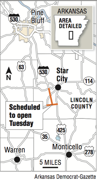 A map showing the location of news highways.