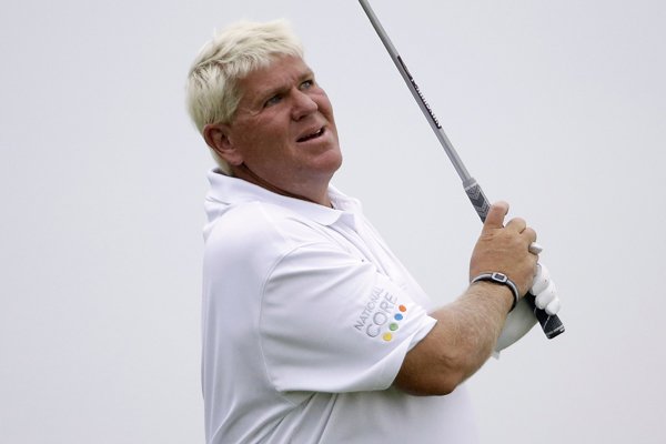 John Daly hits a shot on the third hole during the first round of the PGA Championship golf tournament Thursday, Aug. 13, 2015, at Whistling Straits in Haven, Wis. (AP Photo/Brynn Anderson)