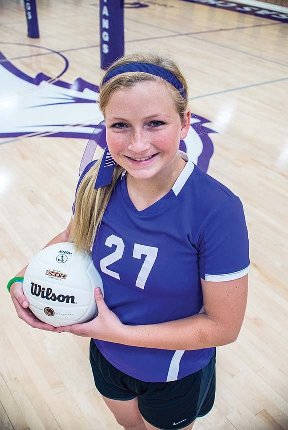 Bailey Zini, a senior volleyball and softball player at Central Arkansas Christian, is working with younger softball players as a volunteer coach in her free time. Zini will attend Williams Baptist College in Walnut Ridge next year and play softball. 