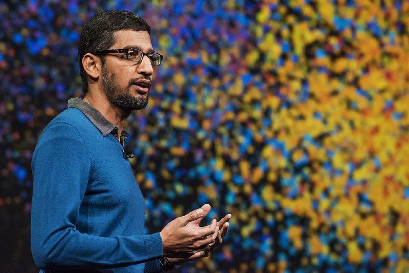 Sundar Pichai, named CEO of Google Inc. on Monday, speaks during the Google I/O annual developers conference in San Francisco in May. A study found that by 2012, nearly 16 percent of Silicon Valley startup businesses had an Indian co-founder.