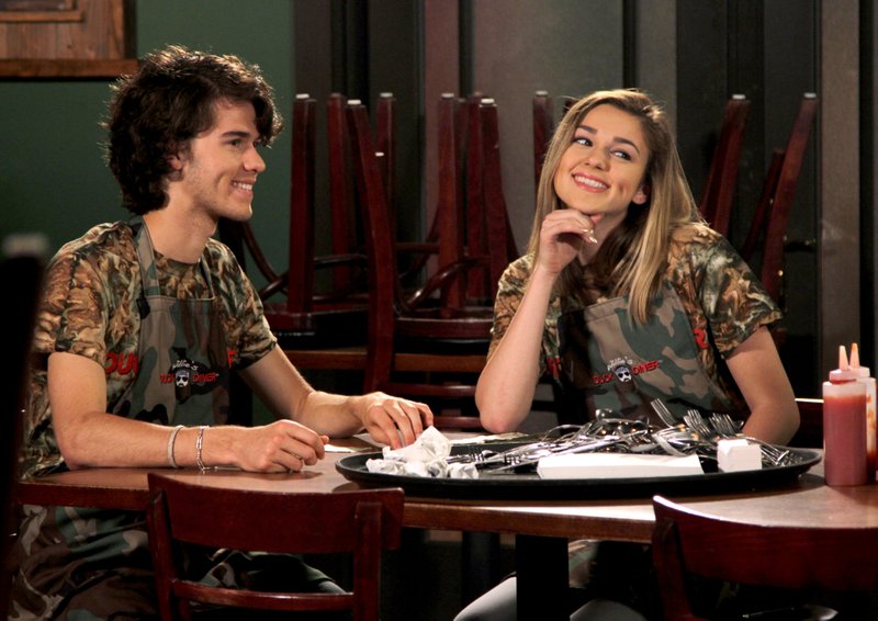 John Luke Robertson and his sister, Sadie, share a laugh on A&E’s "Duck Dynasty." John Luke gets hitched in Wednesday’s Season 8 finale airing at 8 p.m.