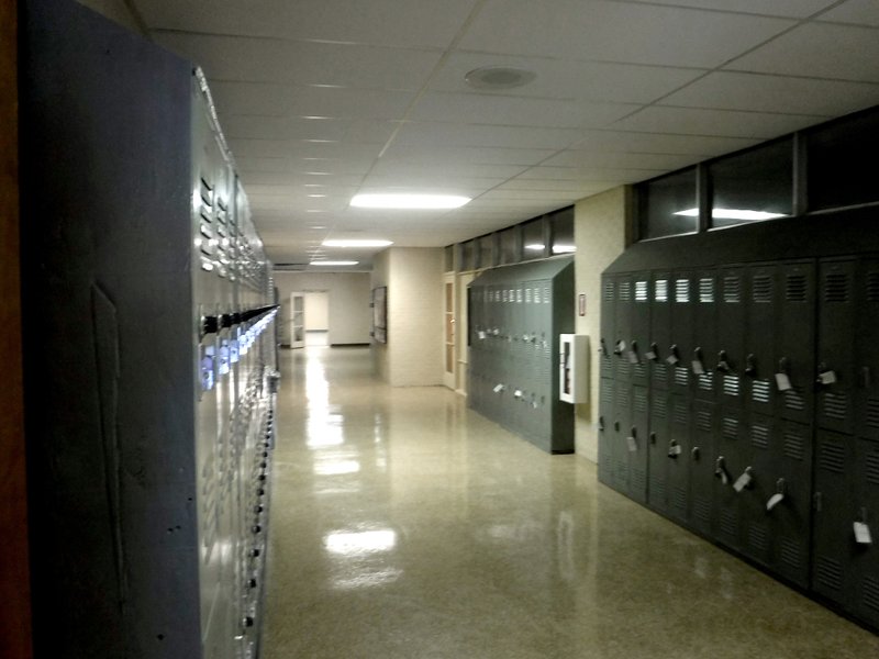 Photo by Mike Eckels The hallway in the north wing of Decatur Middle School was prepared to receive students for the first day of school Monday. This area underwent renovation this summer, opening up three new classrooms, a computer lab and additional workspace for the middle school teaching staff.