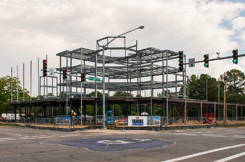 The future Donaghey Hall on the University of Central Arkansas campus in Conway is set to include an upscale restaurant, a grocery store and deli, and student apartments. 