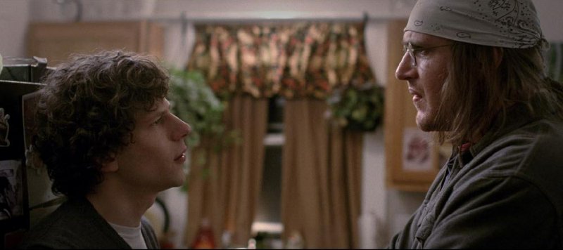 Rolling Stone reporter David Lipsky (Jesse Eisenberg) confronts writer David Foster Wallace (Jason Segel) as he stands on the precipice of monstrous fame in The End of the Tour.