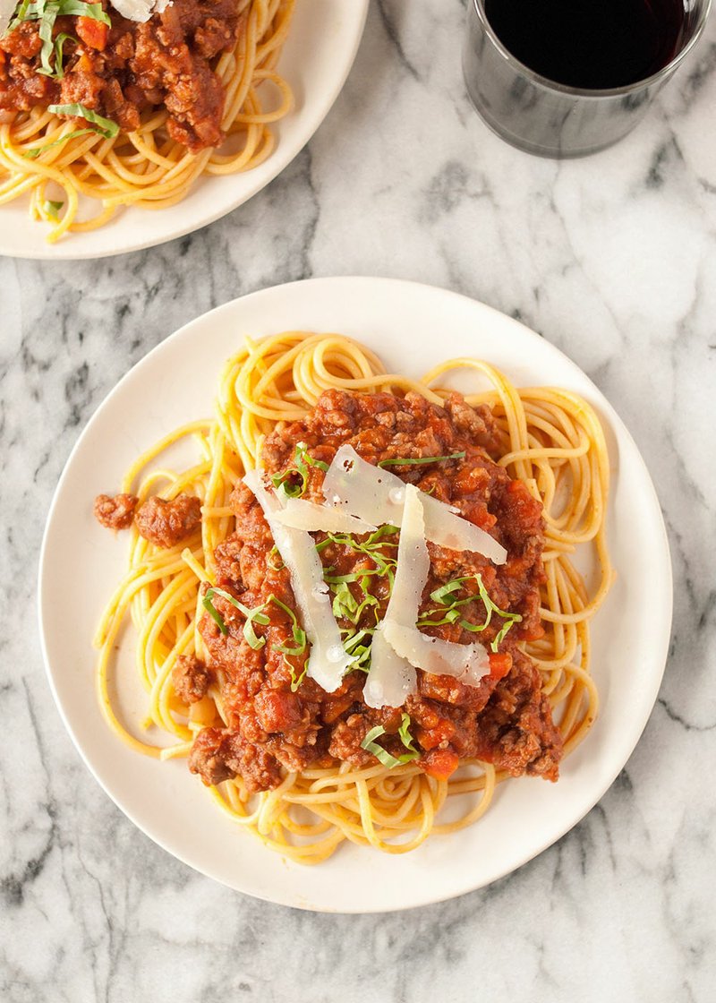 This recipe for Spaghetti With Turkey Bolognese can be easily adapted to include different veggies, or even ditch the alcohol.