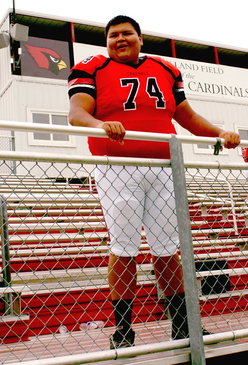 MARK HUMPHREY ENTERPRISE-LEADER Farmington senior Osvaldo Guereca, 6-3, 330 pounds, will be a key player in the trenches.