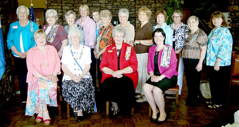 Submitted Members of the Lovely Purchase Chapter of the National Society of the Daughters of the American Revolution are, front row: Barbara Hart, historian; Mary Deere, Arkansas State regent; Sally Jo Gibson, Osage District director; and Gretchen Magee, Arkansas State librarian, honorary chapter regent and Osage District vice regent; back row, Carol Miles, regent, treasurer of Osage District; Patti Trudell, treasurer; Frances Thomson, honorary chapter regent; Arvetta Swift, veteran&#x2019;s service chairman; Carol Tomlinson, flag chairman; Jody Rogers, honorary chapter regent; Alta Ramsey, secretary; Alice Tidwell, chaplain; Jacqueline Carpino, Native American chairman; Jan King, registrar, Mary Wynne, honorary chapter regent; and Jane Nanney, prospective member.