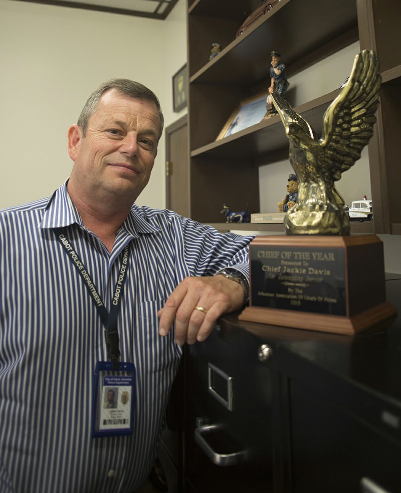 Cabot Police Chief Jackie Davis was recently named Chief of the Year by the Arkansas Association of Chiefs of Police. He said the award is a reflection on the team of officers and support staff in the Cabot Police Department.