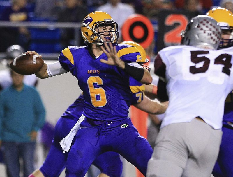 Little Rock Catholic quarterback Andre Sale, a senior, completed 161 of 274 passes last season for 2,002 yards and 19 touchdowns last season for the Bruins, who finished 5-6.