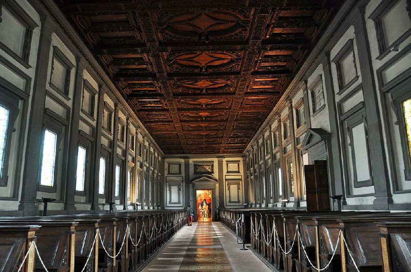 The reading room at the Laurentian Medici Library has the quiet grace of a Renaissance church.