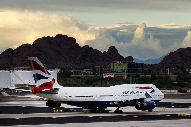 A British Airways 747 taxis at Phoenix’s Sky Harbor International Airport in this file photo.