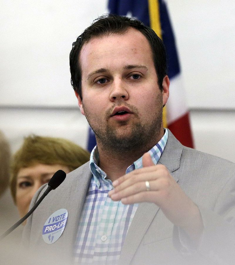 Josh Duggar lobbies for an anti-abortion issue last year on the steps of the state Capitol in Little Rock.