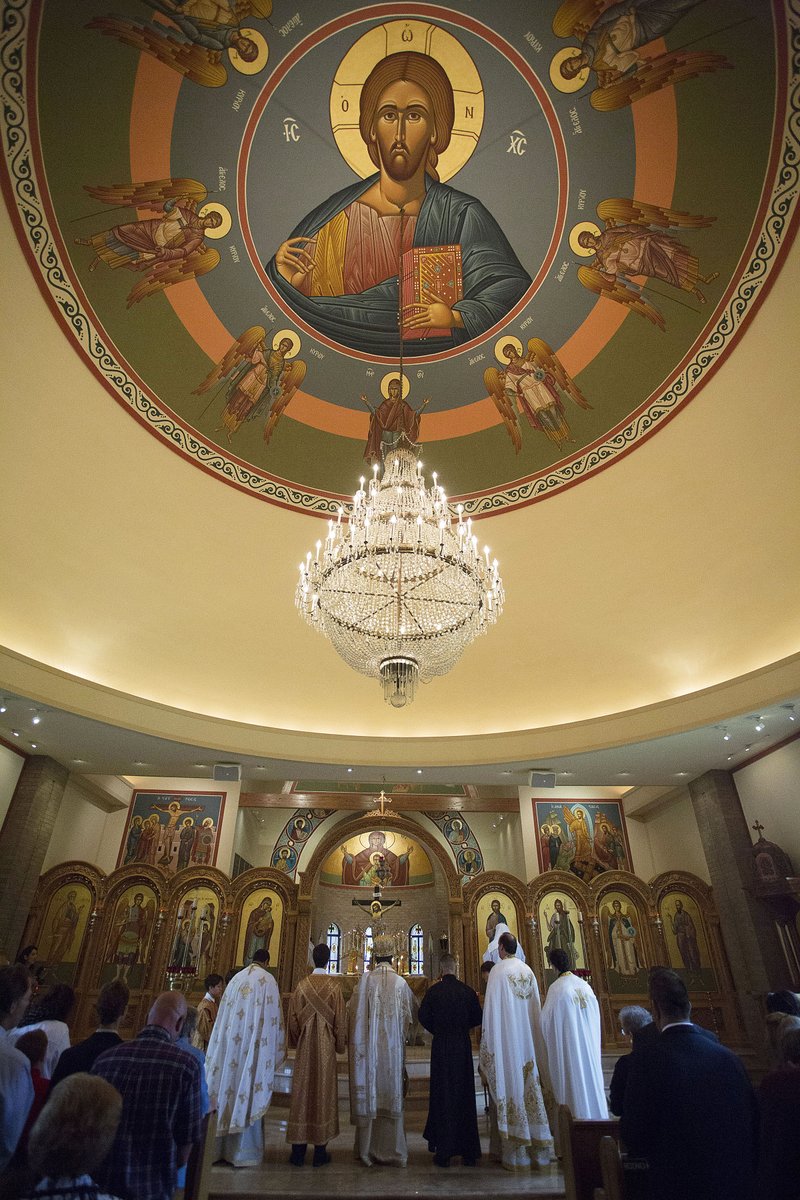 Metropolitan Nicholas of Detroit and other clergy participate in the ordination of Jarrod Russell at Annunciation Greek Orthodox Church in Little Rock. More photos online at arkansasonline.com.