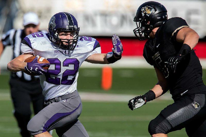 Fayetteville running back Luke Rapert (above) had 208 carries for 1,079 yards and 14 touchdowns last season and is one of 14 starters returning this season for the Bulldogs. Sharing the load at running back will be Javontae Smith, who had 28 carries for 174 yards and 3 touchdowns last season.