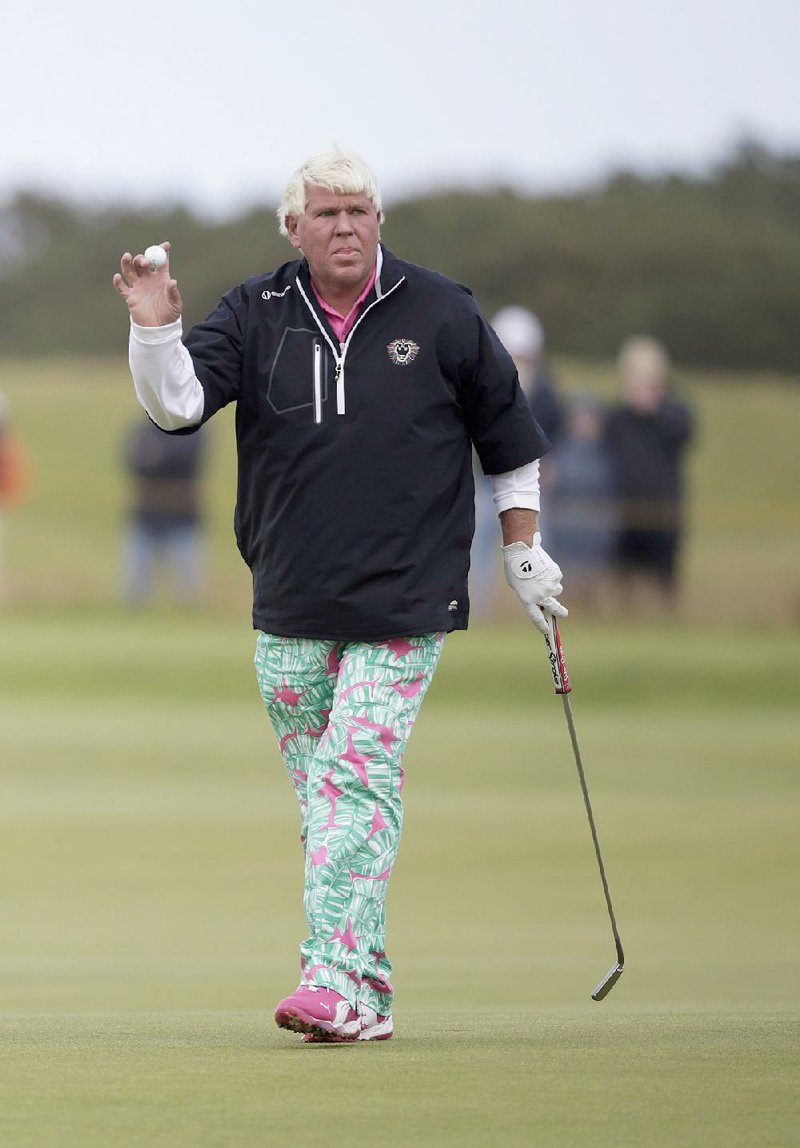 John Daly is shown on the Old Course in St. Andrews, Scotland, in this July 16 file photo.