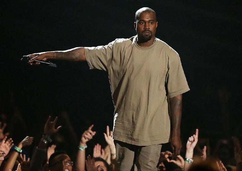 Kanye West accepts the video vanguard award during the MTV Video Music Awards in the Microsoft Theater at Los Angeles on Sunday.