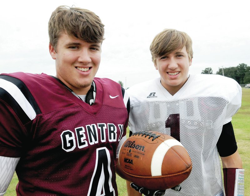 Photo by Flip Putthoff Jake Faulkenberry (left) will be catching passes thrown by his brother, quarterback Jon Faulkenberry, for the Pioneers this season.