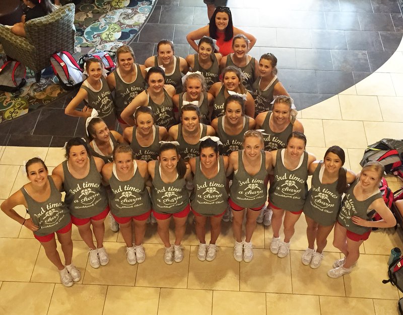 Blackhawks cheerleaders for 2015-2016 include Ashley Henson, Ashley Wallace, Briana Wilson, Callie Ketcher, Faith Honn, Faith Wilson, Haley Higgins, Katie Wilkins, Kelsie Merritt, Kerstin Hobbs, Leslie Austin, Mac France, Makenzie Shirley, Morgan Kelley, Nicole Henson, Nicole Turner, Rebecca Woods, Sarah Hargiss, Shaye Honn, Shelby Dunlap, Shelby Morgan, Tina Cotton and manager Anna Turner. Coach is Noelle Littrell-Webb.