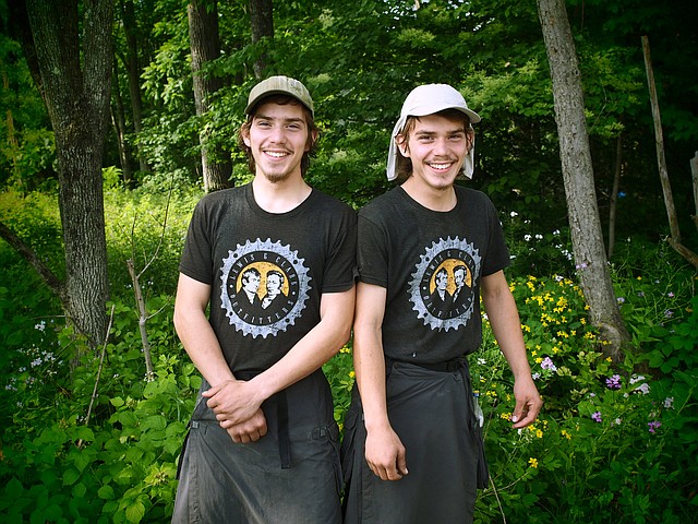 The Coder twins, Daniel and Samuel, were photographed along the Appalachian Trail on June 12 by renowned photographer, Anne Day, of Salisbury, Conn.