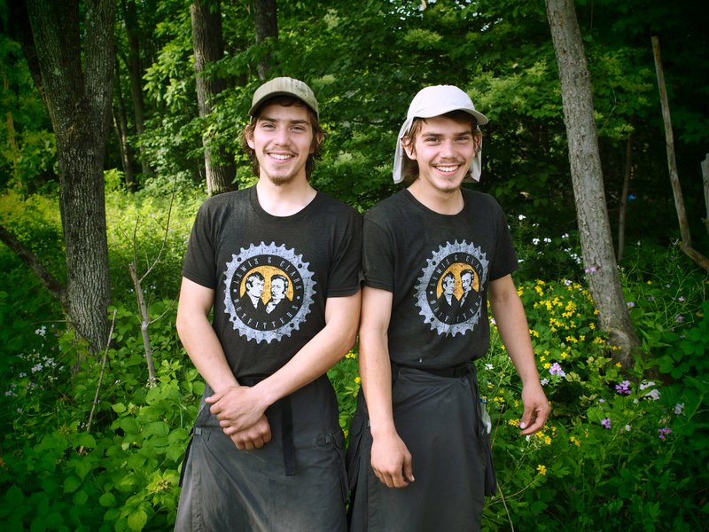 The Coder twins, Daniel and Samuel, were photographed along the Appalachian Trail on June 12 by renowned photographer, Anne Day, of Salisbury, Conn.