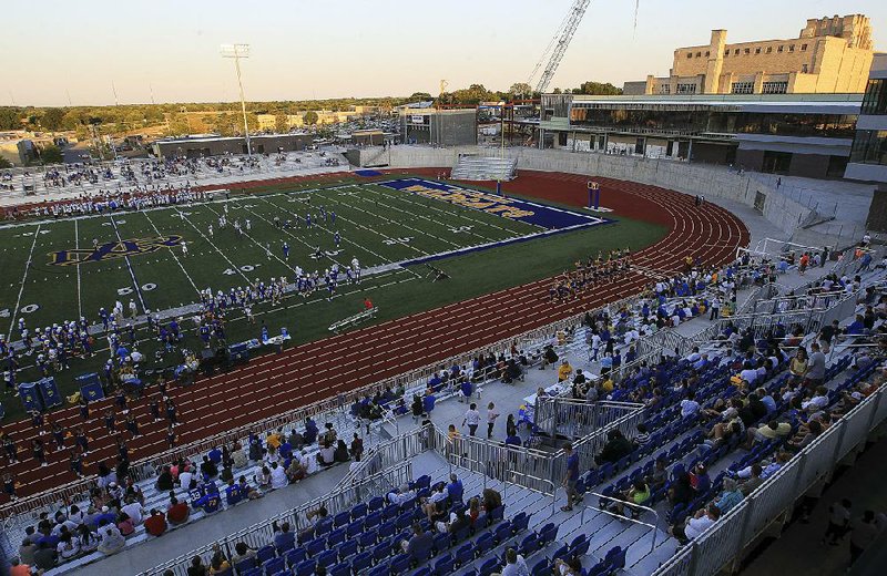 North Little Rock hosted a scrimmage game against Conway on Aug. 25, but the Charging Wildcats will officially open their new $7.5 million stadium tonight against Little Rock Catholic.