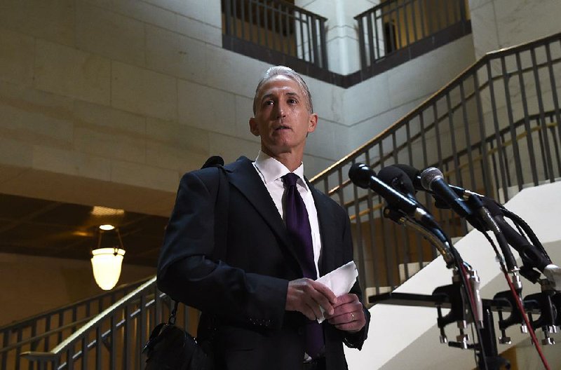 U.S. Rep. Trey Gowdy said Thursday that a House panel’s questioning of a former Hillary Rodham Clinton aide about the 2012 attack in Benghazi, Libya, will be treated as classified. Gowdy declined to answer questions about the hearing.  
