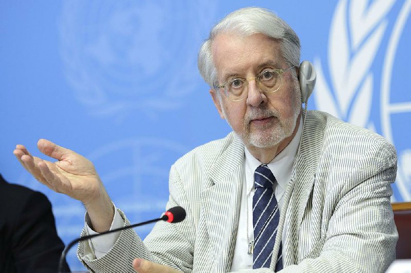 Paulo Pinheiro, chairman of the U.N. investigative panel on Syria, said Thursday in Geneva that the Islamic State appears to be “desperate” because it is losing ground. 
