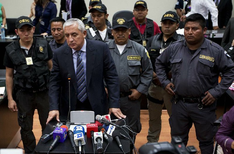 Guatemala’s former President Otto Perez Molina said Friday after a night in custody, “No jail is good.” 