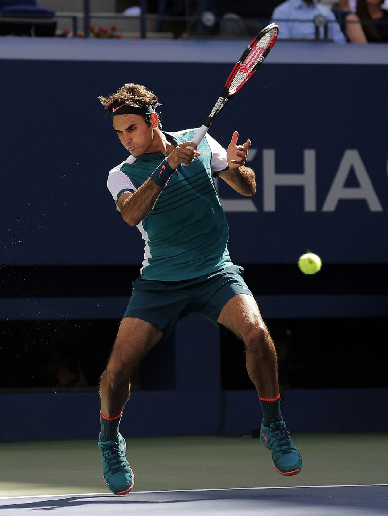 Roger Federer defeated Philipp Kohlschreiber 6-3, 6-4, 6-4 Saturday in the third round of the U.S. Open. He will face American John Isner in the fourth round Monday. 