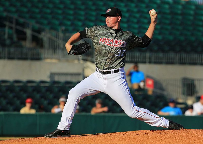 Pitcher Sean Newcomb, the Los Angeles Angels’ No. 1 overall prospect, will start for the Arkansas Travelers tonight against the Northwest Arkansas Naturals in Game 1 of their Texas League playoff series.