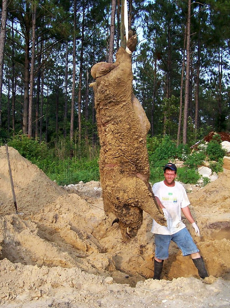 Darl Bundren of Paron poses with a half-ton feral hog he shot on his land recently. The Russian boar hybrid had been terrorizing the community for weeks.
(Disclaimer: Fayetteville-born Otus the Head Cat's award-winning column of 👉 humorous fabrication 👈)