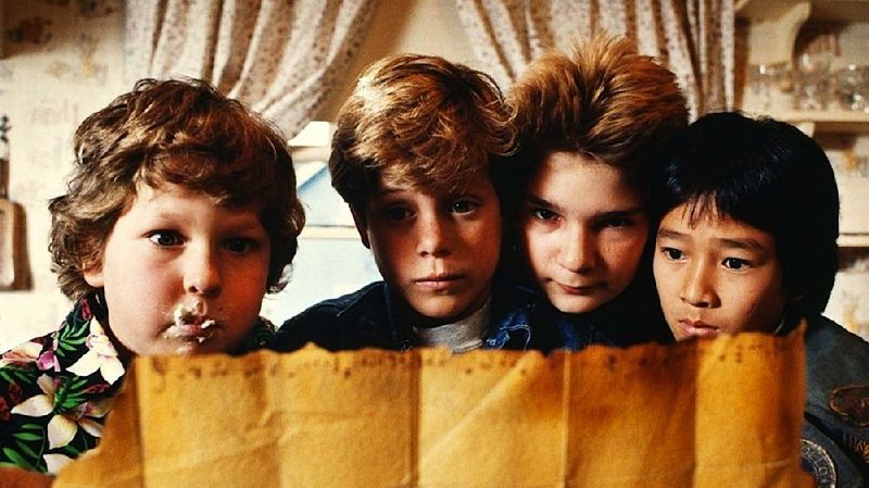 The Goonies: Jeff Cohen (from left), Sean Astin, Corey Feldman and Jonathan Ke Quan.